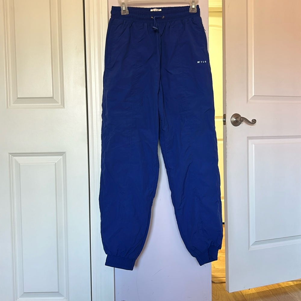 Wilo the Label electric blue parachute pants